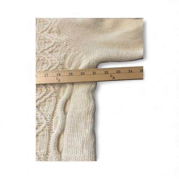 VTG Paul James England Fisherman Chunky Knit Turtleneck 100% Wool Sz XL Woman's - Picture 5 of 6